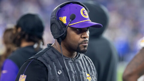 Minnesota Vikings defensive coordinator Brian Flores