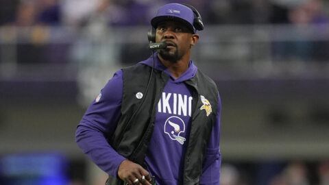 Minnesota Vikings defensive coordinator Brian Flores