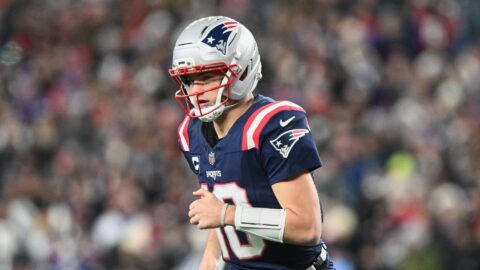 New England Patriots quarterback Drake Maye