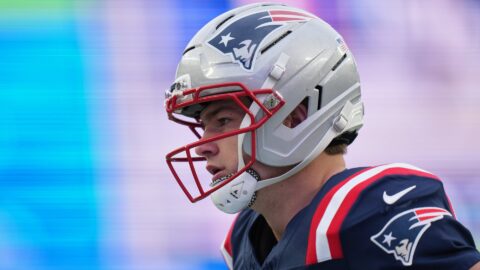 New England Patriots quarterback Drake Maye