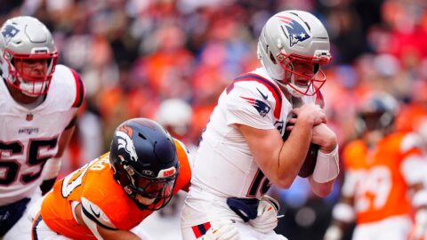 New England Patriots quarterback Drake Maye