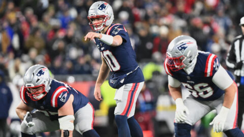 New England Patriots quarterback Drake Maye