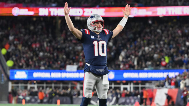 New England Patriots quarterback Drake Maye