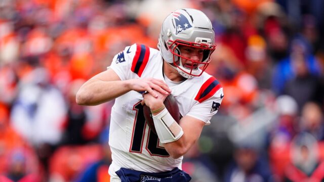 New England Patriots quarterback Drake Maye