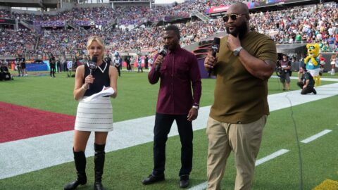 ESPN analysts Laura Rutledge, Ryan Clark and Marcus Spears