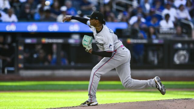 Miami Marlins starting pitcher Edward Cabrera