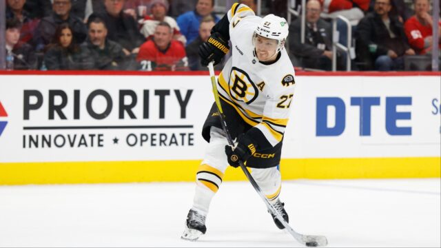 Boston Bruins defenseman Hampus Lindholm