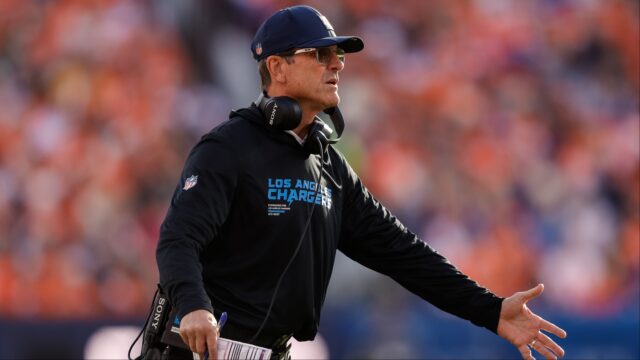 Los Angeles Chargers head coach Jim Harbaugh