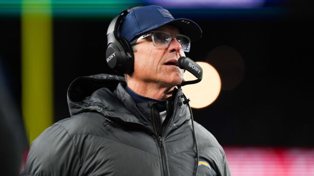 Los Angeles Chargers head coach Jim Harbaugh
