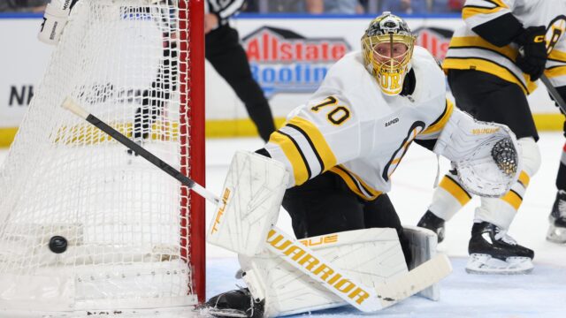 Boston Bruins goalie Joonas Korpisalo