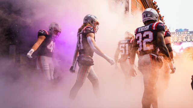 New England Patriots running back Treveyon Henderson