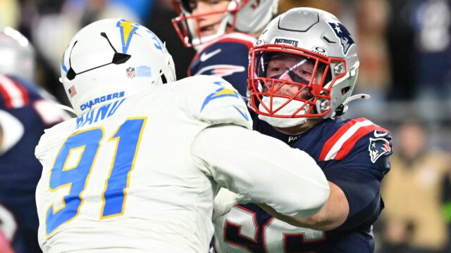 New England Patriots offensive tackle Will Campbell