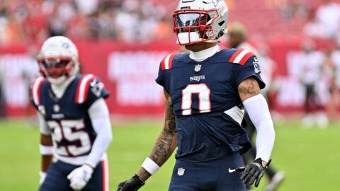 New England Patriots cornerback Christian Gonzalez