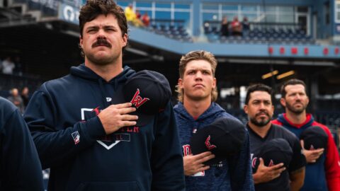 Boston Red Sox pitchers Connelly Early and Payton Tolle