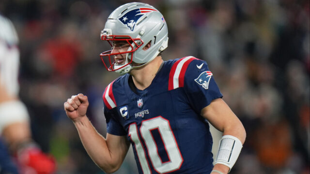 New England Patriots quarterback Drake Maye