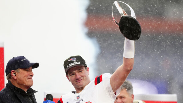 New England Patriots quarterback Drake Maye