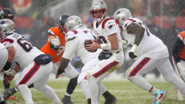 New England Patriots quarterback Drake Maye