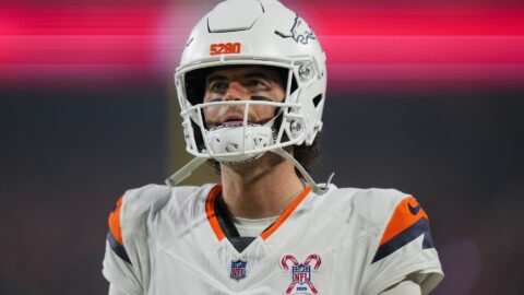 Denver Broncos quarterback Jarrett Stidham