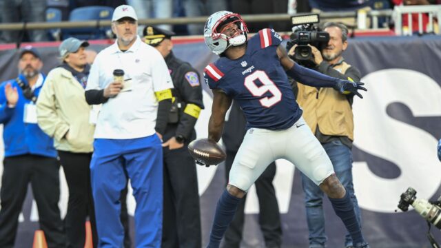 New England Patriots wide receiver Kayshon Boutte