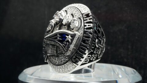 The Super Bowl 49 ring to commemorate the New England Patriots victory over the Seattle Seahawks in Super Bowl XLIX