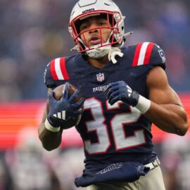 New England Patriots running back TreVeyon Henderson
