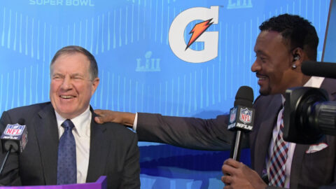 Willie McGinest and Bill Belichick