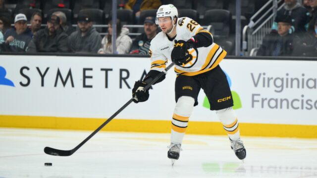 Boston Bruins defenseman Andrew Peeke