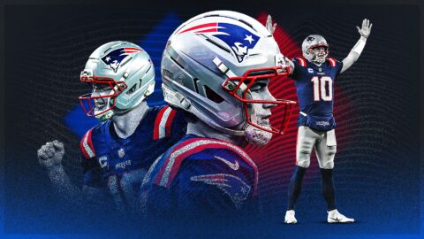 New England Patriots quarterback Drake Maye