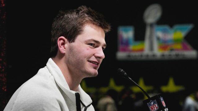 New England Patriots quarterback Drake Maye