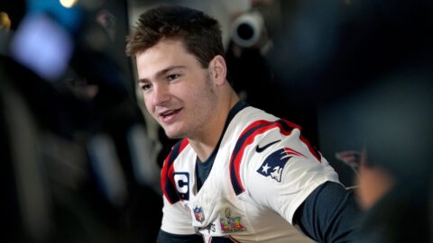 New England Patriots quarterback Drake Maye