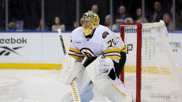 Boston Bruins goaltender Joonas Korpisalo