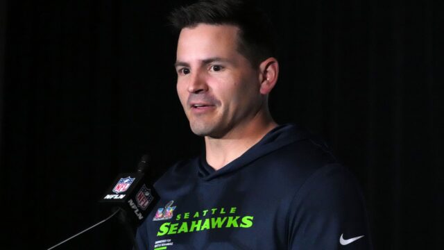 Seattle Seahawks head coach Mike Macdonald
