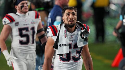 New England Patriots linebacker Christian Elliss