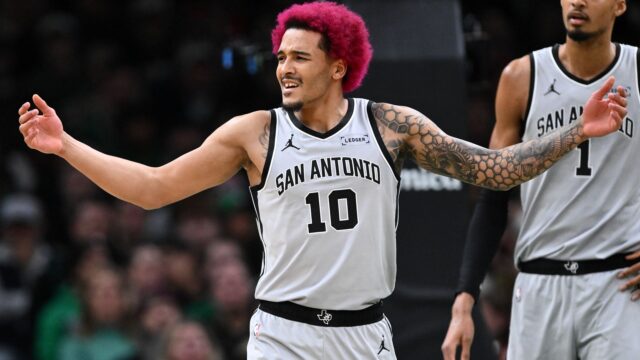 San Antonio Spurs forward Jeremy Sochan