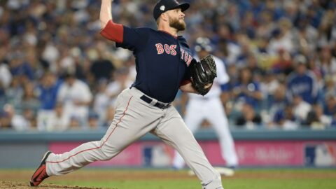 Former Boston Red Sox relief pitcher Ryan Brasier